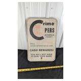 METAL CRIME STOPPERS SIGN