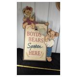 WOODEN BOYD'S BEARS SIGN