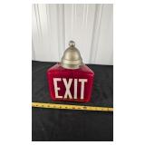 VINTAGE GLASS EXIT SIGN