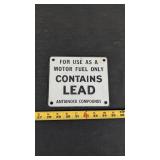 CONTAINS LEAD METAL SIGN