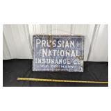 PRUSSIAN NATIONAL INSURANCE SIGN