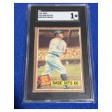 1962 Topps Babe Hits 60 SGC 1