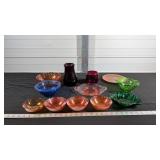 COLORED GLASS LOT