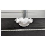 FENTON SILVER CREST MILK GLASS BOWL