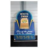 CARDBOARD WHITE SWAN CIGAR STORE DISPLAY