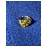 Avon Green Leaf Ring
