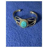 Silver/Turquoise Bangle Bracelet