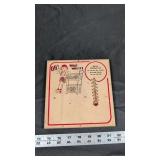 WOODEN ADVERTISING THERMOMETER