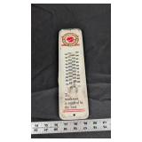 METAL ADVERTISING THERMOMETER DAMAGED
