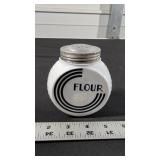 MILK GLASS FLOUR SHAKER
