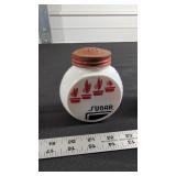 MILK GLASS SUGAR SHAKER