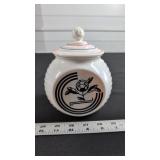 MILK GLASS FLOUR JAR