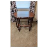WALNUT SIDE TABLE 29' TALL X 30' X 19'