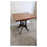 WALNUT SIDE TABLE 30' TALL X 28' X 19'