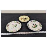 BLUE RIDGE HAND PAINTED PLATES CHIPPED