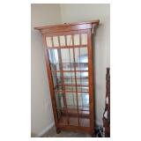 OAK LIGHTED DISPLAY CABINET 77' TALL X 28' X 12'