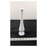 MILK GLASS SWUNG VASE
