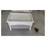 WICKER PATIO TABLE