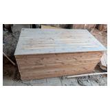 WOODEN STORAGE CHEST WITH CONTENTS