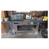 WORKBENCH WITH VISE AND BENCH GRINDER