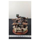 BEAR HAND PAINTED SCULPTURE