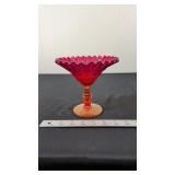RUFFLED EDGE AMBERINA GLASS
