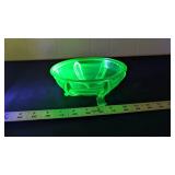 URANIUM GLASS CANDY DISH