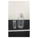 BALL JAR AND MILK BOTTLE