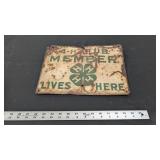 METAL 4-H SIGN