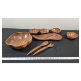 WOODEN SALAD SET