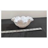 FENTON MILK GLASS CANDY DISH