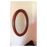 FLORAL OVAL WALL MIRROR 28' X 20'