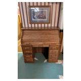 OAK ROLLTOP DESK