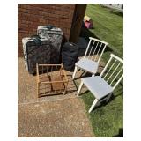 Wood Chairs, Luggage, & More