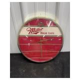 Miller High Life Plastic Clock (12' diameter)