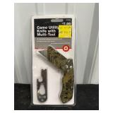 Camo Utility Knife w/ Multi-Tool