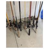 Rods w/ Reels (10)