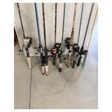 Rods w/ Reels (10)