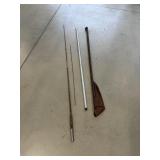 Vintage Wooden Pole w/ Case