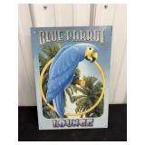 Blue Parrot Lounge Tin SIgn (17' x 13')