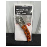 Orange Camo Utility Knife