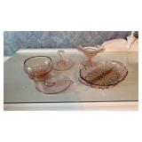 PINK DEPRESSION GLASS LOT