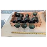 EMERALD GREEN WINE GLASSES