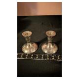 STERLING SILVER CANDLE STANDS