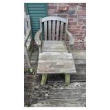 WOODEN CHAIR AND TABLE
