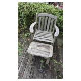 WOODEN CHAIR AND TABLE
