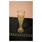 YELLOW DEPRESSION GLASS VASE