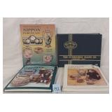 4 antique glass books