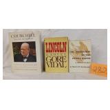 3 books (churchill, lincoln, presidents)