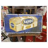 Vintage RAINBO Bread Embossed Metal Sign